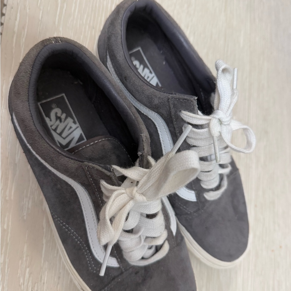 Vans Men's Gray Suede Sneakers